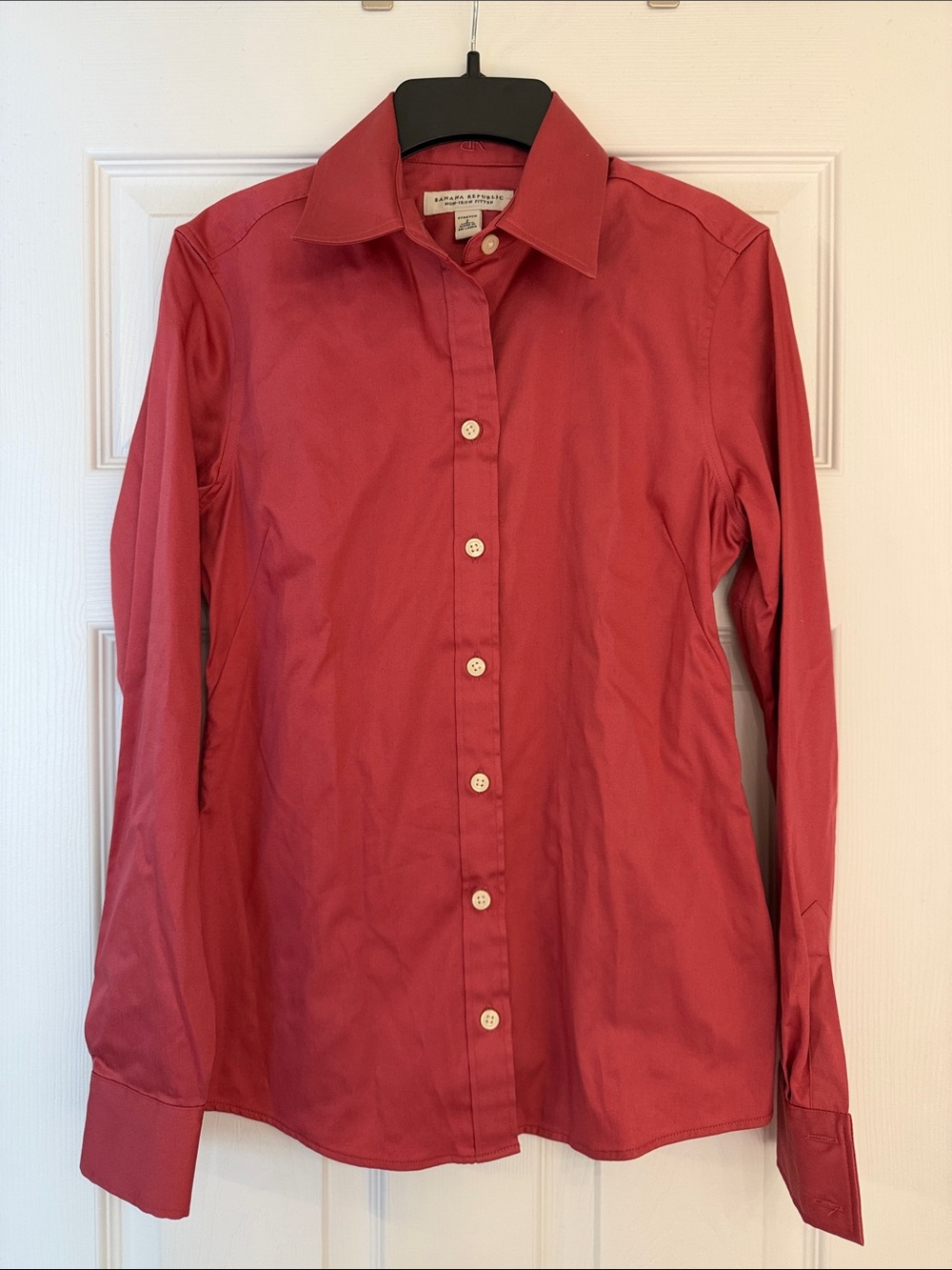 Banana Republic Women's Button-Up Shirt - Coral Red